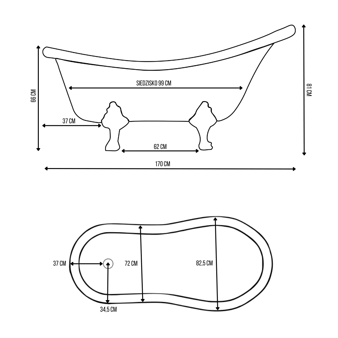Ludwik - Wanna Retro Niebieska Ludwik - Wanna Retro Niebieska
