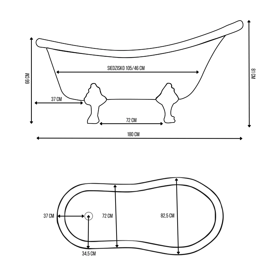 Ludwik - Wanna Retro Niebieska Ludwik - Wanna Retro Niebieska