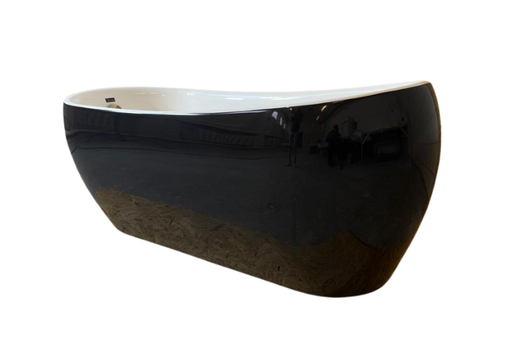 Czarna Wanna Wolnostojąca 170 cm | Melania Czarna Wanna Wolnostojąca 170 cm | Melania