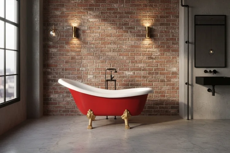 Ludwik - Wanna Retro Czerwona Ludwik - Wanna Retro Czerwona