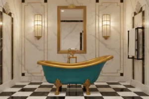 Wanna Wolnostojąca Retro Turkusowa