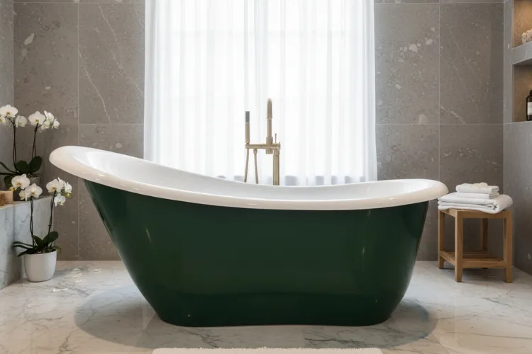 Wanna Wolnostojąca Moss Green Jadwiga Wanna Wolnostojąca Moss Green Jadwiga