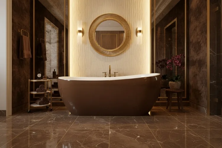 Wanna Wolnostojąca Czekolada Melania 170 cm Wanna Wolnostojąca Czekolada Melania 170 cm