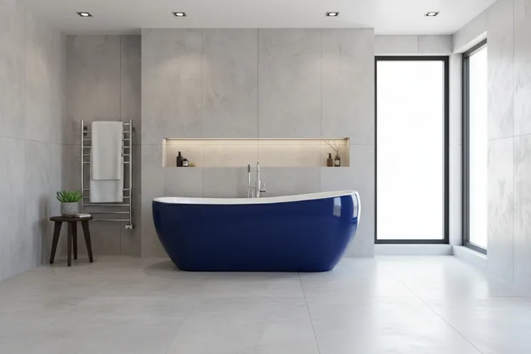 Wanna Wolnostojąca Niebieska Melania 170 cm Wanna Wolnostojąca Niebieska Melania 170 cm